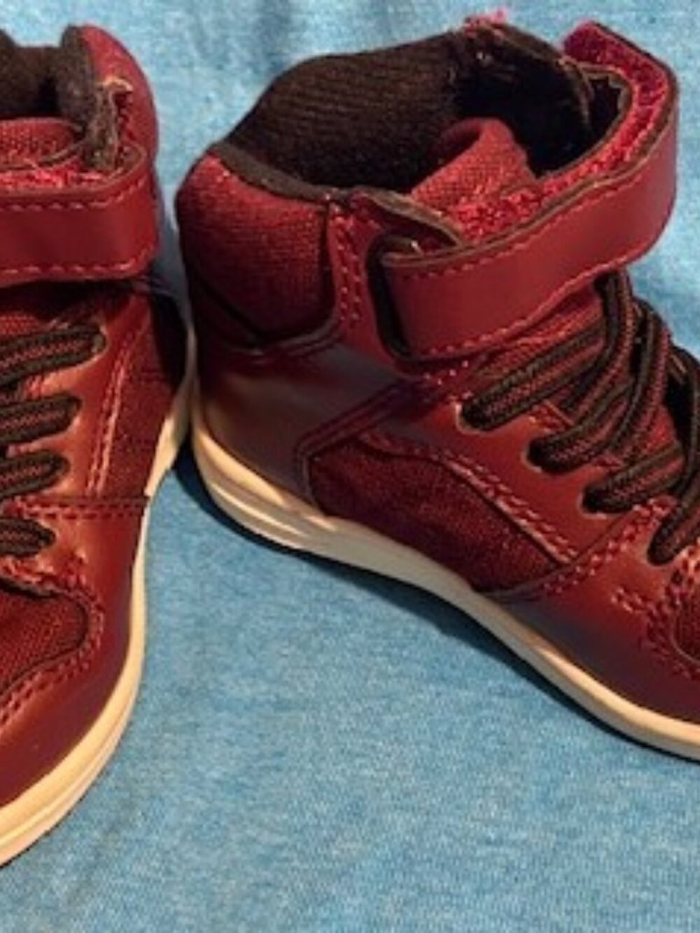 Children's Place faux leather toddler hi-top sneakers